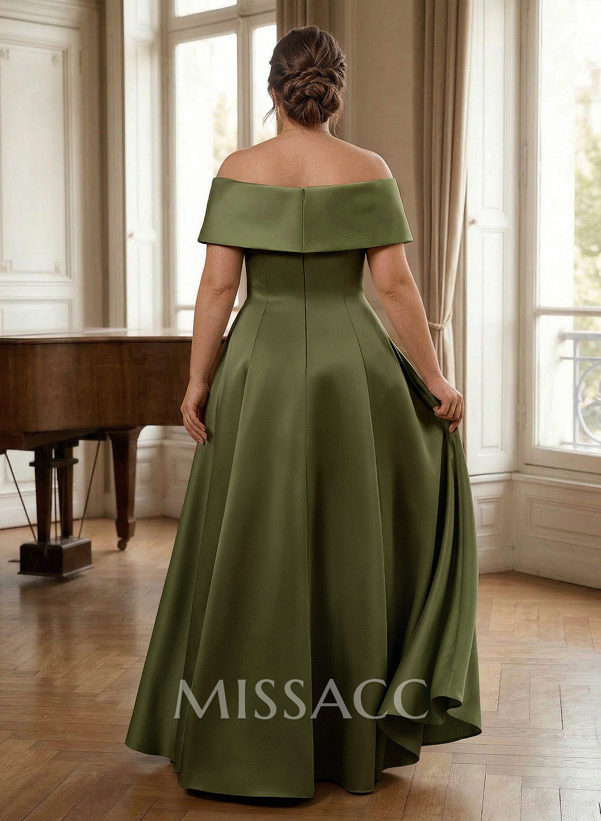 A-Line Off-The-Shoulder Sleeveless Floor-Length Mother Of The Bride Dresses
