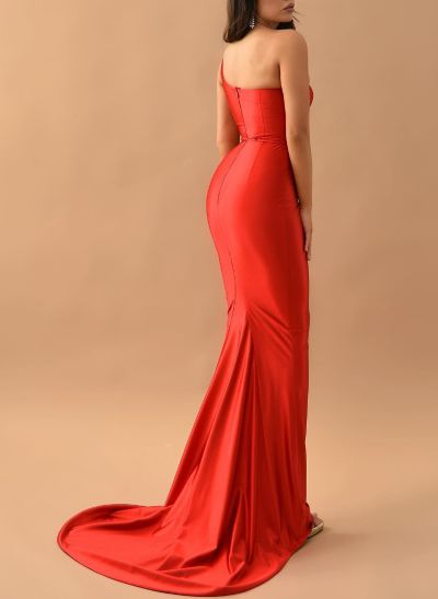 One-Shoulder Sexy Trumpet/Mermaid Prom Dresses