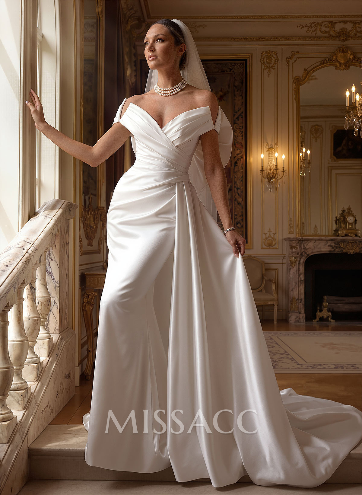 Strapless Sleeveless Court Train Satin Wedding Dresses Strapless Sleeveless Court Train Satin Wedding Dresses