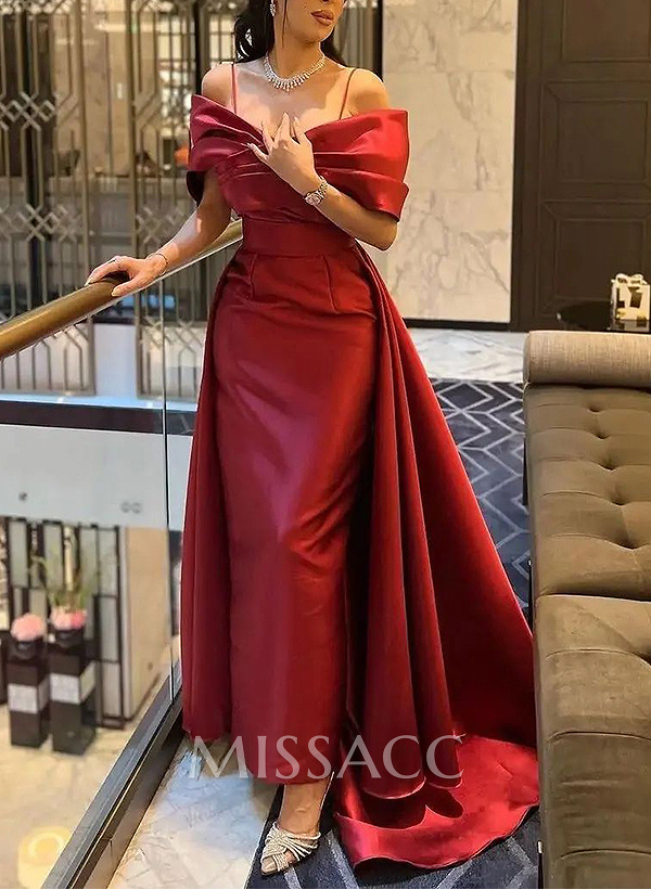 A-Line Off-The-Shoulder Satin Simple Evening Dresses A-Line Off-The-Shoulder Satin Simple Evening Dresses