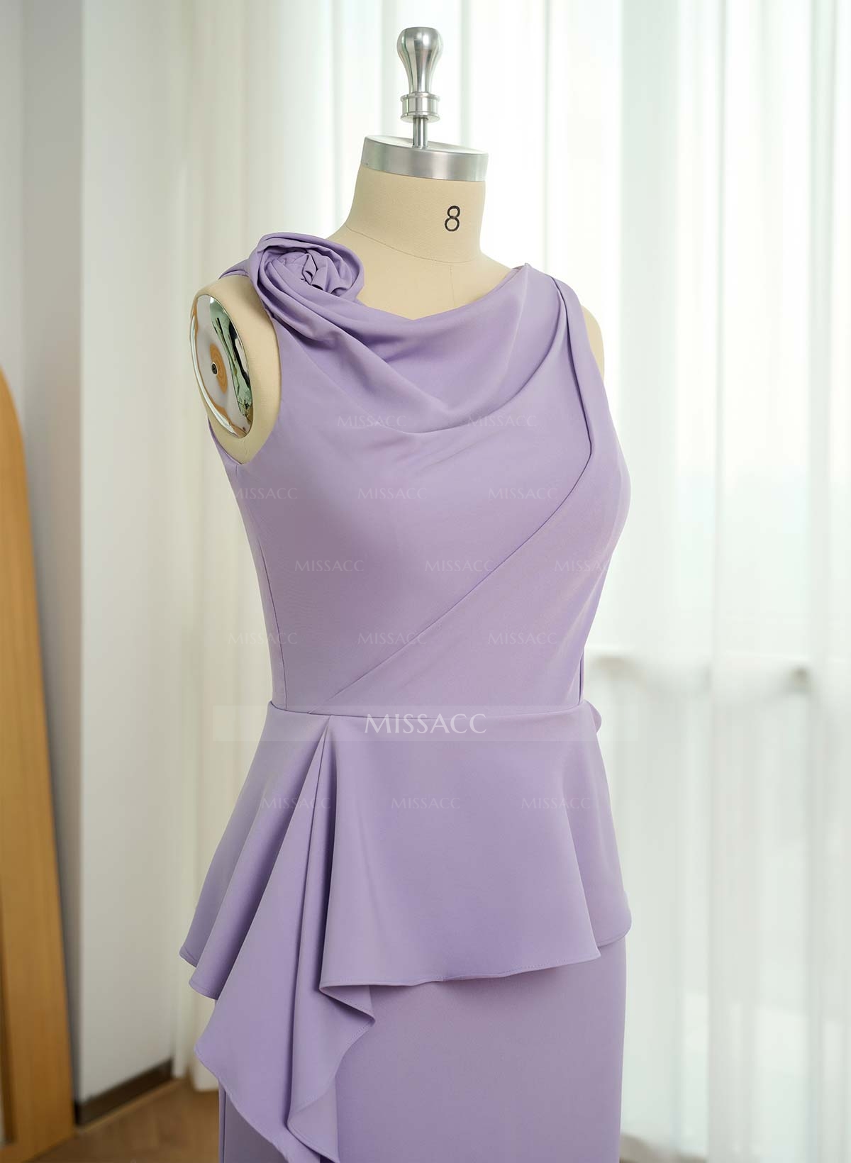 Elegant Flower Simple Elastic Satin Evening Dresses