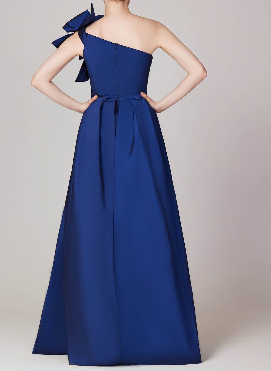 One-Shoulder Simple A-Line Evening Dresses With Bow(s)
