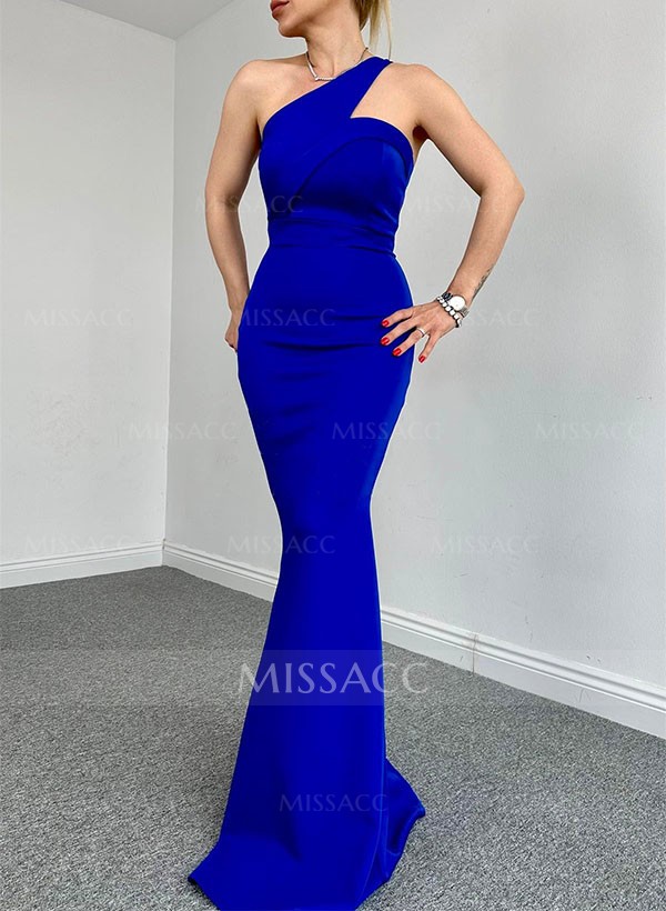 Trumpet/Mermaid One-Shoulder Satin Evening Dresses