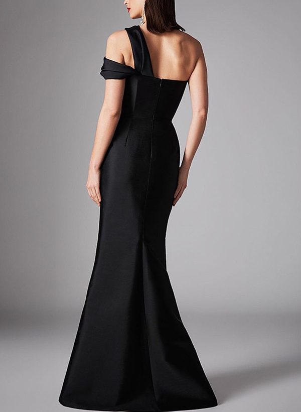 Trumpet/Mermaid Sleeveless Floor-Length Silk Like Satin Evening Dresses