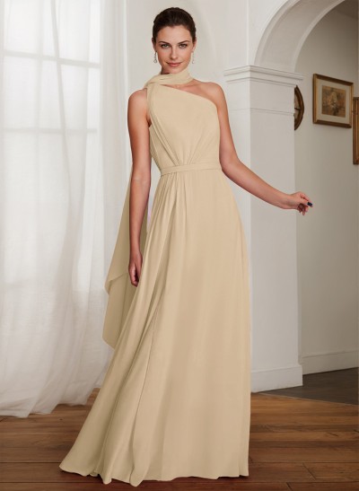 One-Shoulder A-Line Chiffon Mother Of The Bride Dresses