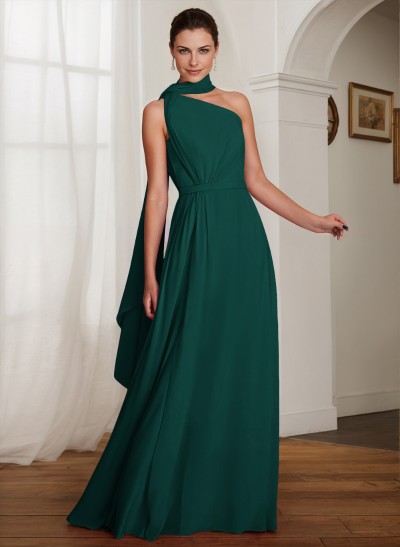 One-Shoulder A-Line Chiffon Mother Of The Bride Dresses