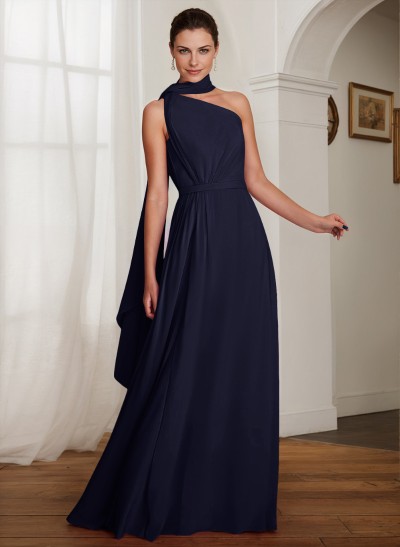 One-Shoulder A-Line Chiffon Mother Of The Bride Dresses