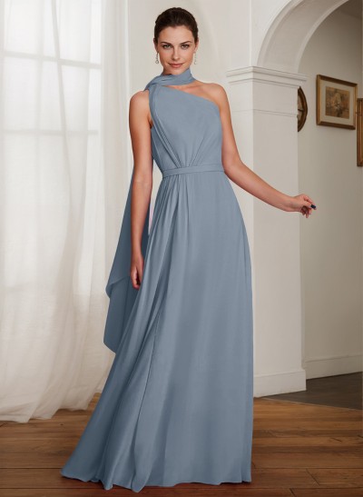 One-Shoulder A-Line Chiffon Mother Of The Bride Dresses