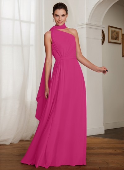 One-Shoulder A-Line Chiffon Mother Of The Bride Dresses