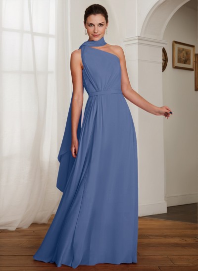 One-Shoulder A-Line Chiffon Mother Of The Bride Dresses