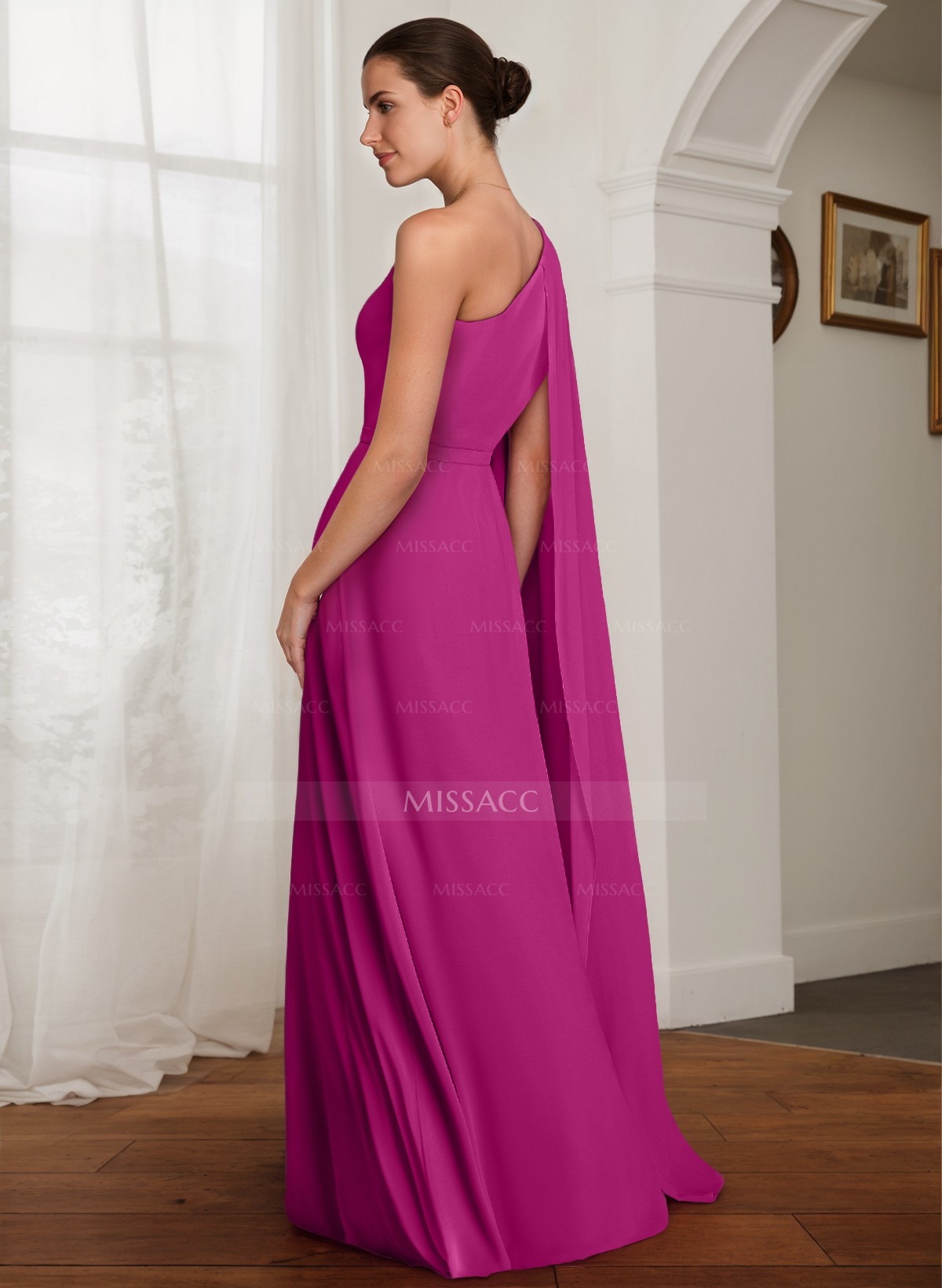 One-Shoulder A-Line Chiffon Mother Of The Bride Dresses