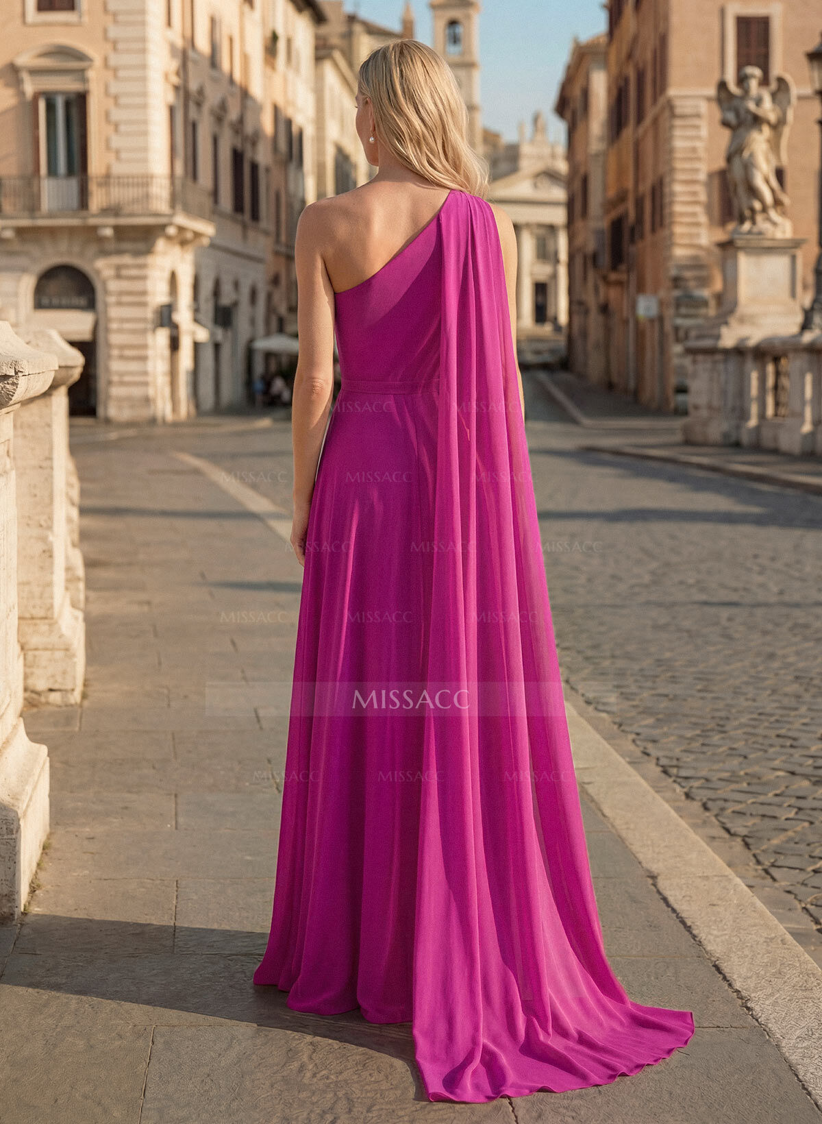 One-Shoulder A-Line Chiffon Mother Of The Bride Dresses