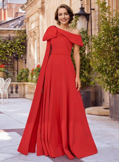 Simple Asymmetrical Neck A-Line Mother Of The Bride Dresses