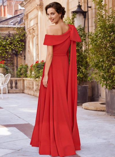 Simple Asymmetrical Neck A-Line Mother Of The Bride Dresses