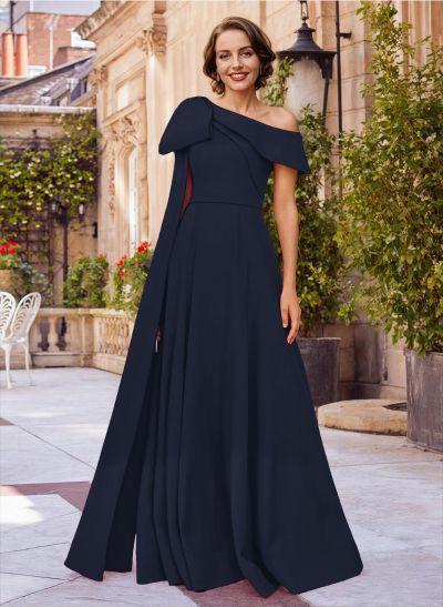 Simple Asymmetrical Neck A-Line Mother Of The Bride Dresses