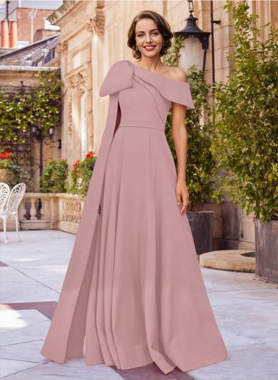 Simple Asymmetrical Neck A-Line Mother Of The Bride Dresses