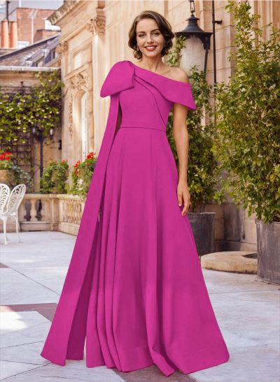 Simple Asymmetrical Neck A-Line Mother Of The Bride Dresses