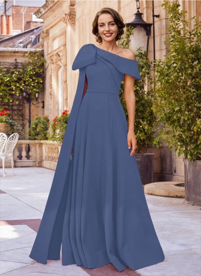 Simple Asymmetrical Neck A-Line Mother Of The Bride Dresses