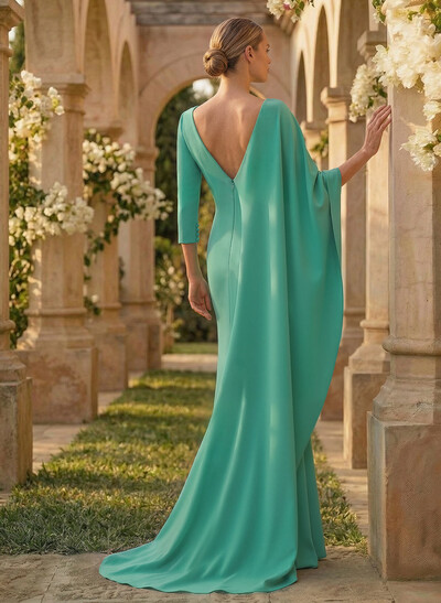 Sheath/Column V-Neck Mother Of The Bride Dresses With Flower(s)