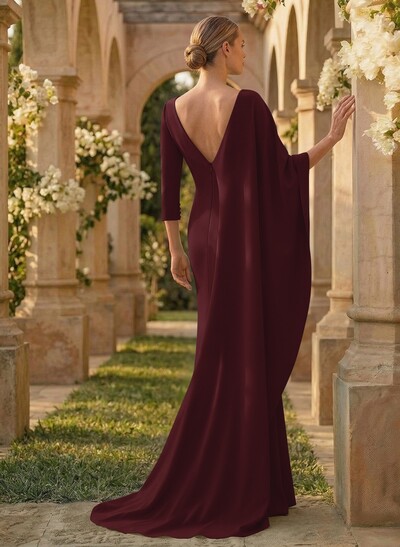 Sheath/Column V-Neck Mother Of The Bride Dresses With Flower(s)
