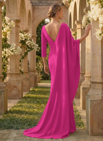 Sheath/Column V-Neck Mother Of The Bride Dresses With Flower(s)