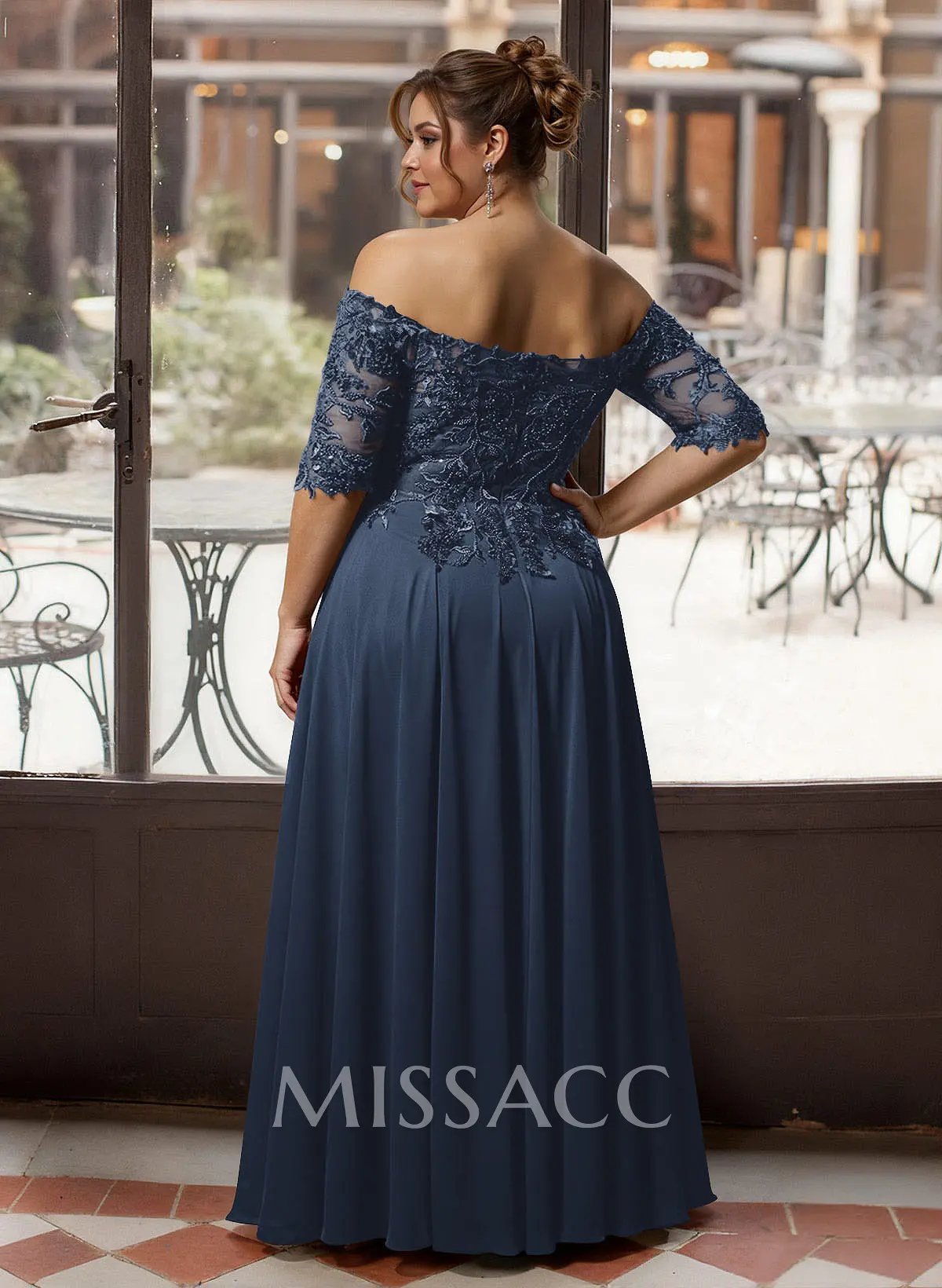 A-Line Off-The-Shoulder 1/2 Sleeves Mother Of The Bride Dresses A-Line Off-The-Shoulder 1/2 Sleeves Mother Of The Bride Dresses