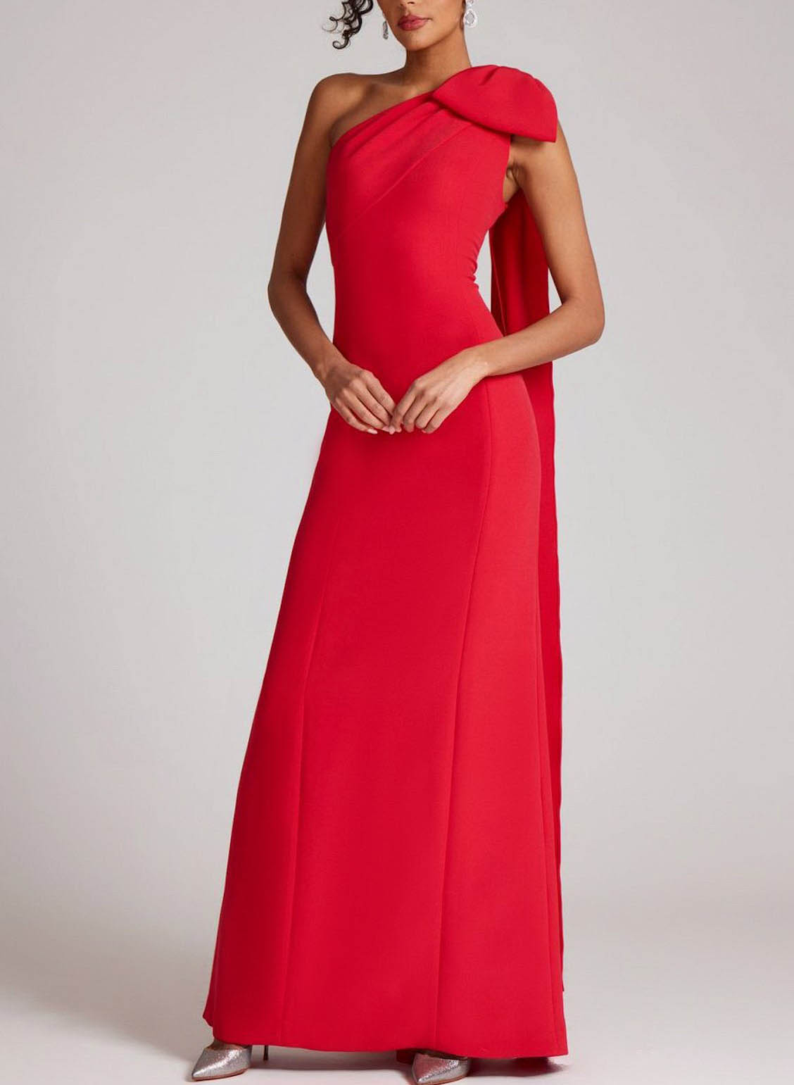 One-Shoulder A-Line Elastic Satin Mother Of The Bride Dresses