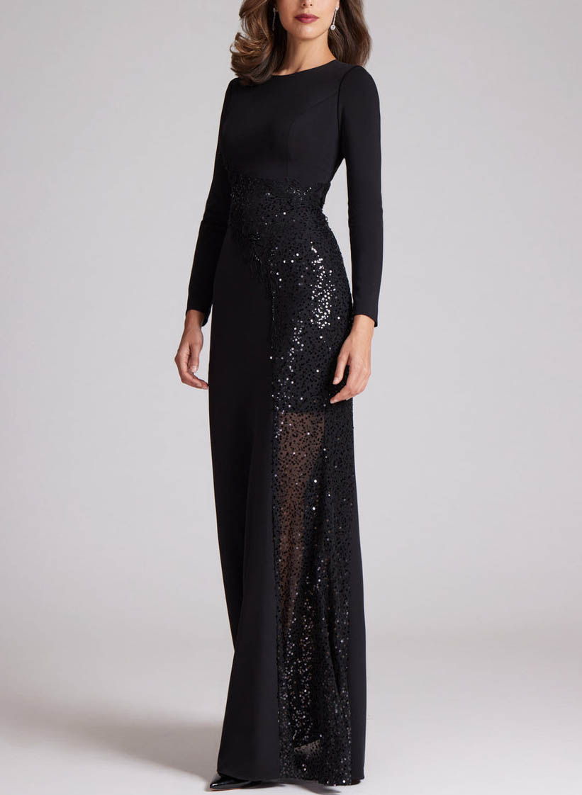 Sequined Lace Long Sleeves Mother Of The Bride Dresses