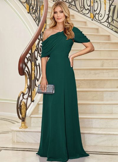 Asymmetrical Neck Chiffon A-Line Mother Of The Bride Dresses