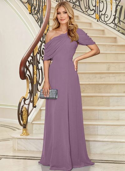 Asymmetrical Neck Chiffon A-Line Mother Of The Bride Dresses