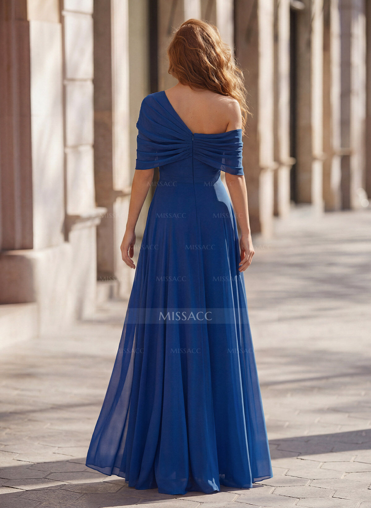Asymmetrical Neck Chiffon A-Line Mother Of The Bride Dresses