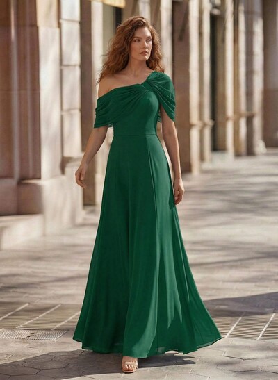 Asymmetrical Neck Chiffon A-Line Mother Of The Bride Dresses