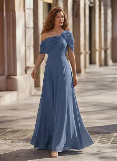 Asymmetrical Neck Chiffon A-Line Mother Of The Bride Dresses