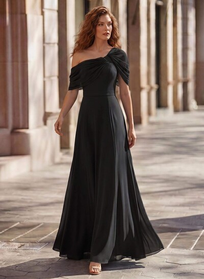 Asymmetrical Neck Chiffon A-Line Mother Of The Bride Dresses