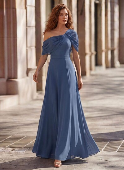 Asymmetrical Neck Chiffon A-Line Mother Of The Bride Dresses