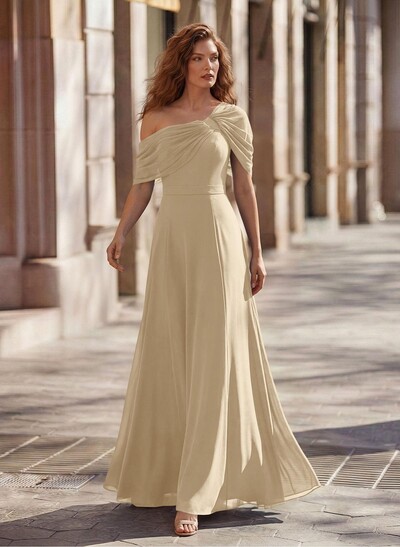 Asymmetrical Neck Chiffon A-Line Mother Of The Bride Dresses
