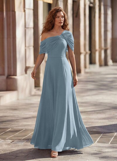 Asymmetrical Neck Chiffon A-Line Mother Of The Bride Dresses