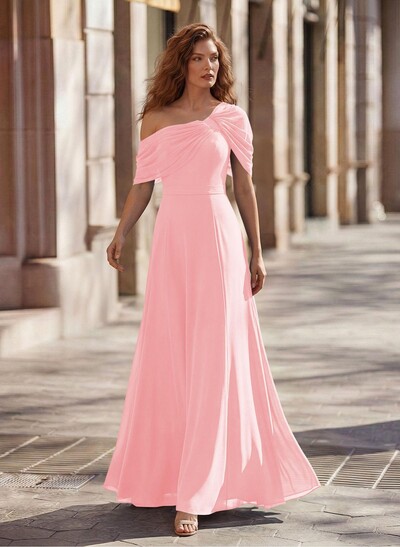 Asymmetrical Neck Chiffon A-Line Mother Of The Bride Dresses