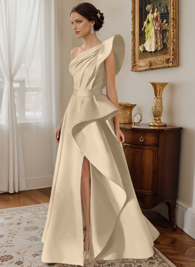 Simple One-Shoulder A-Line Evening Dresses
