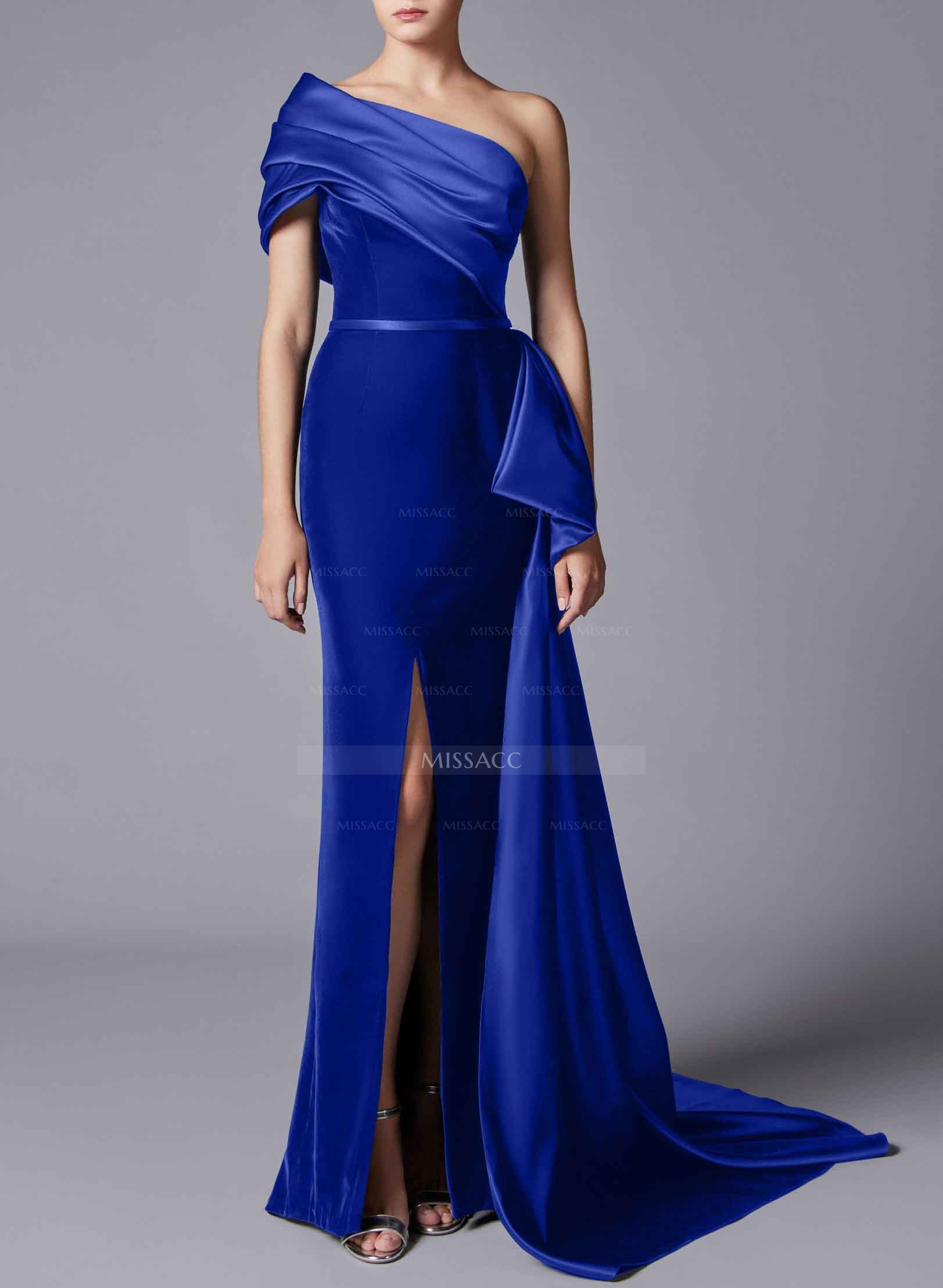 One-Shoulder Velvet Sheath/Column Mother Of The Bride Dresses