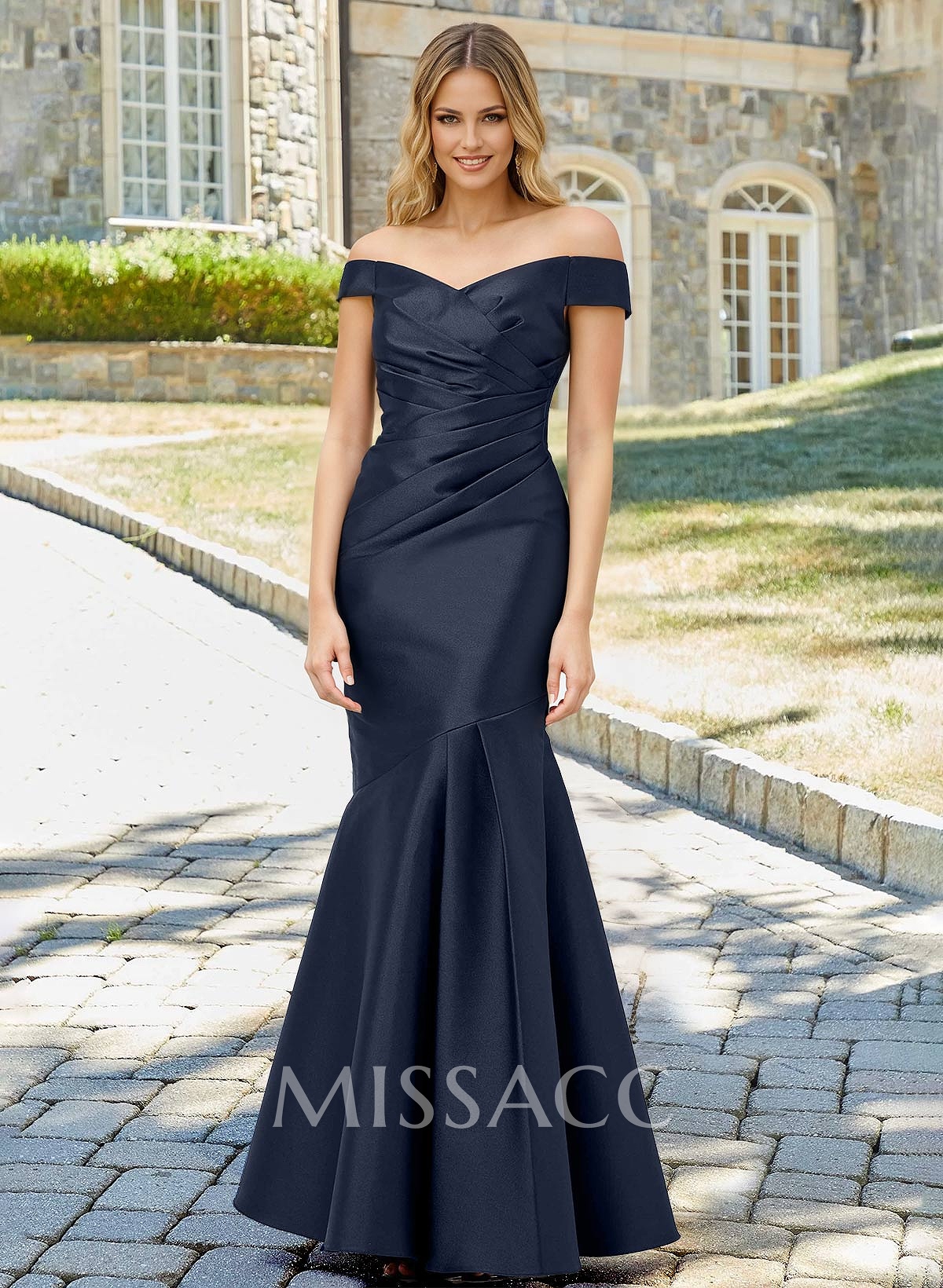 Off-The-Shoulder Trumpet/Mermaid Mother Of The Bride Dresses With Satin Off-The-Shoulder Trumpet/Mermaid Mother Of The Bride Dresses With Satin