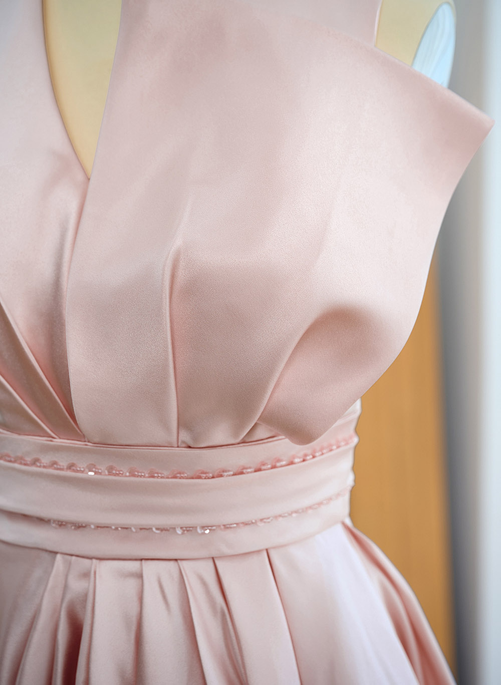 A-Line V-Neck Sleeveless Asymmetrical Taffeta Mother Of The Bride Dresses
