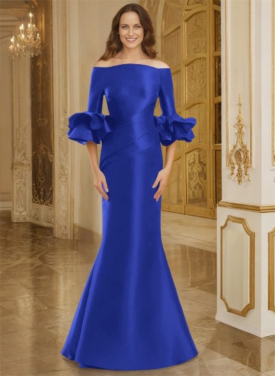 Trumpet/Mermaid Off-The-Shoulder Satin Mother Of The Bride Dresses