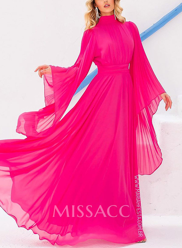 A-Line Halter Long Sleeves Floor-Length Chiffon Mother Of The Bride Dresses A-Line Halter Long Sleeves Floor-Length Chiffon Mother Of The Bride Dresses
