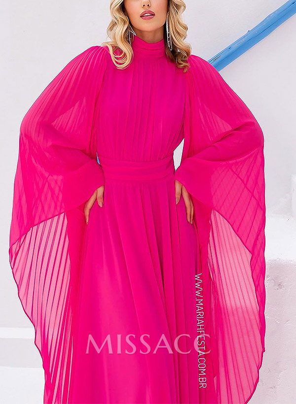 A-Line Halter Long Sleeves Floor-Length Chiffon Mother Of The Bride Dresses A-Line Halter Long Sleeves Floor-Length Chiffon Mother Of The Bride Dresses