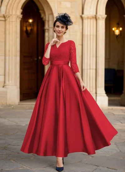 ankle length formal dresses with sleeves Elegant Long Sleeve Evening Dress With Feather Cuffs 40200