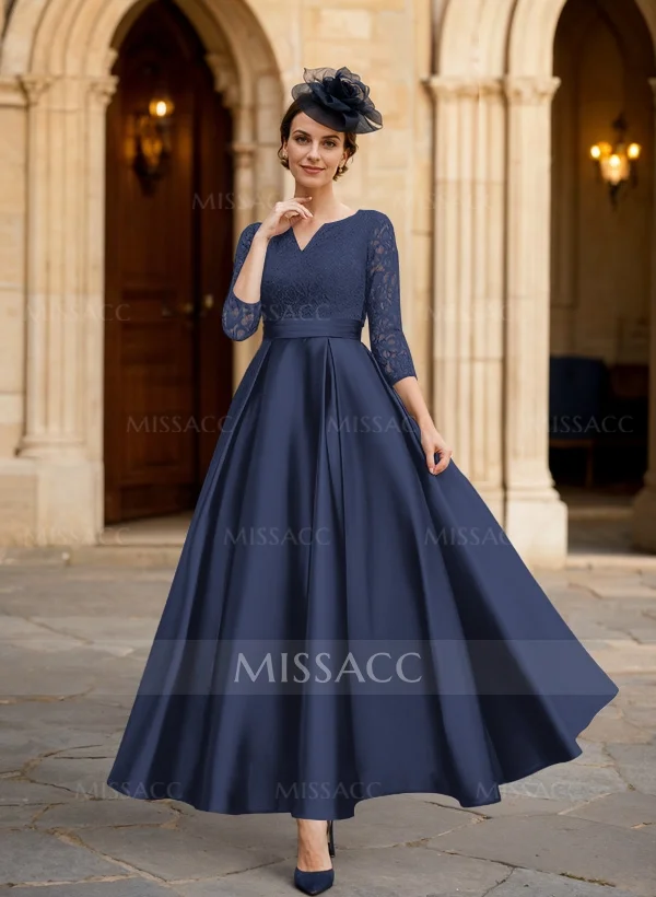 missA 『COLORS』 A-Line Illusion Neck Chiffon Mother Of The Bride Dresses With