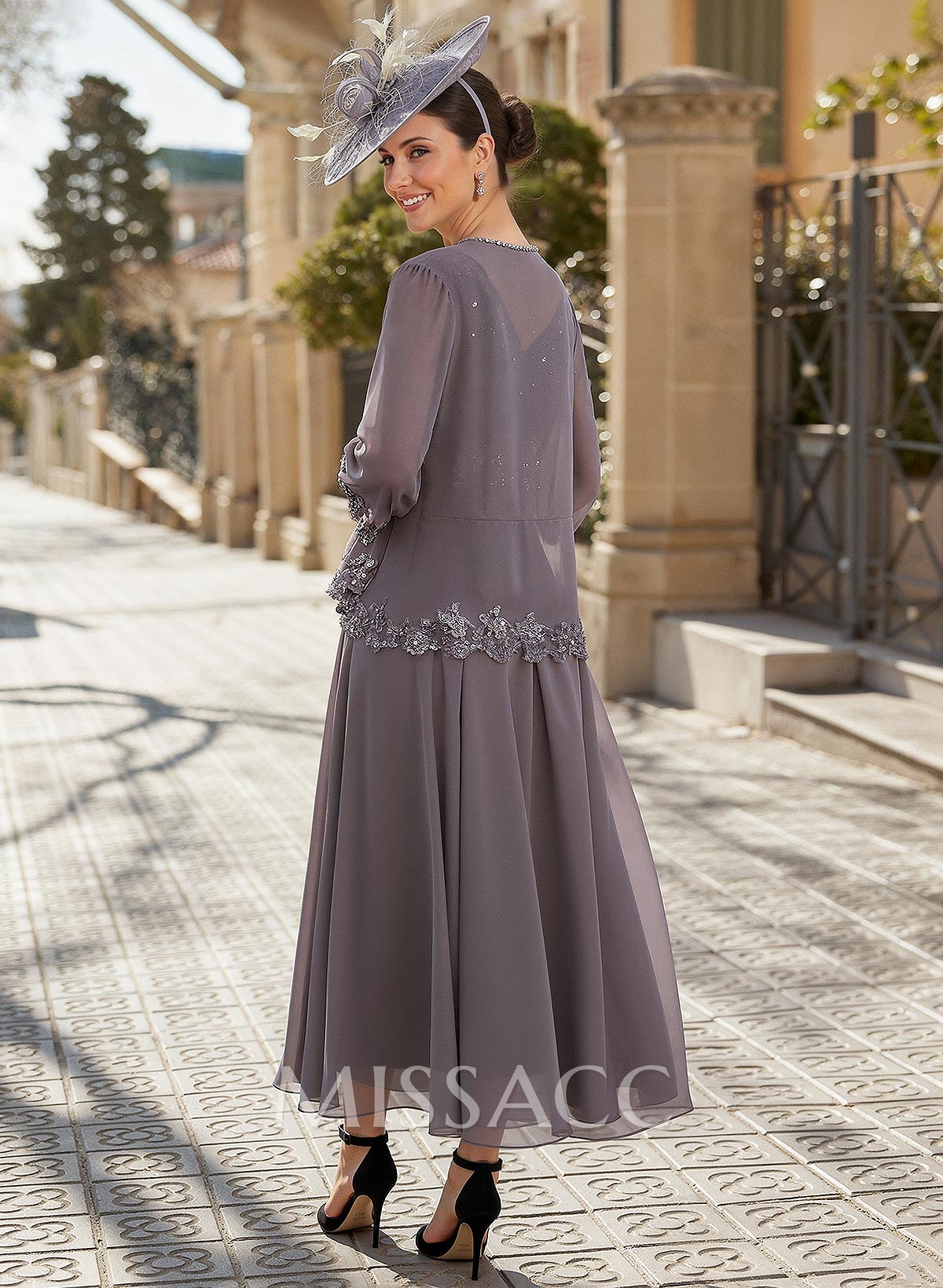 A-Line V-Neck Chiffon Mother Of The Bride Dresses With Appliques Lace A-Line V-Neck Chiffon Mother Of The Bride Dresses With Appliques Lace