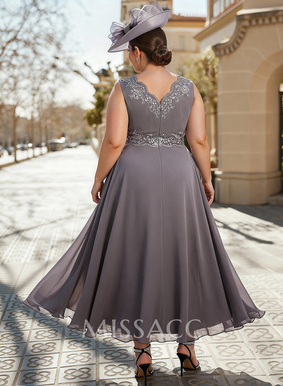 A-Line V-Neck Chiffon Mother Of The Bride Dresses With Appliques Lace A-Line V-Neck Chiffon Mother Of The Bride Dresses With Appliques Lace