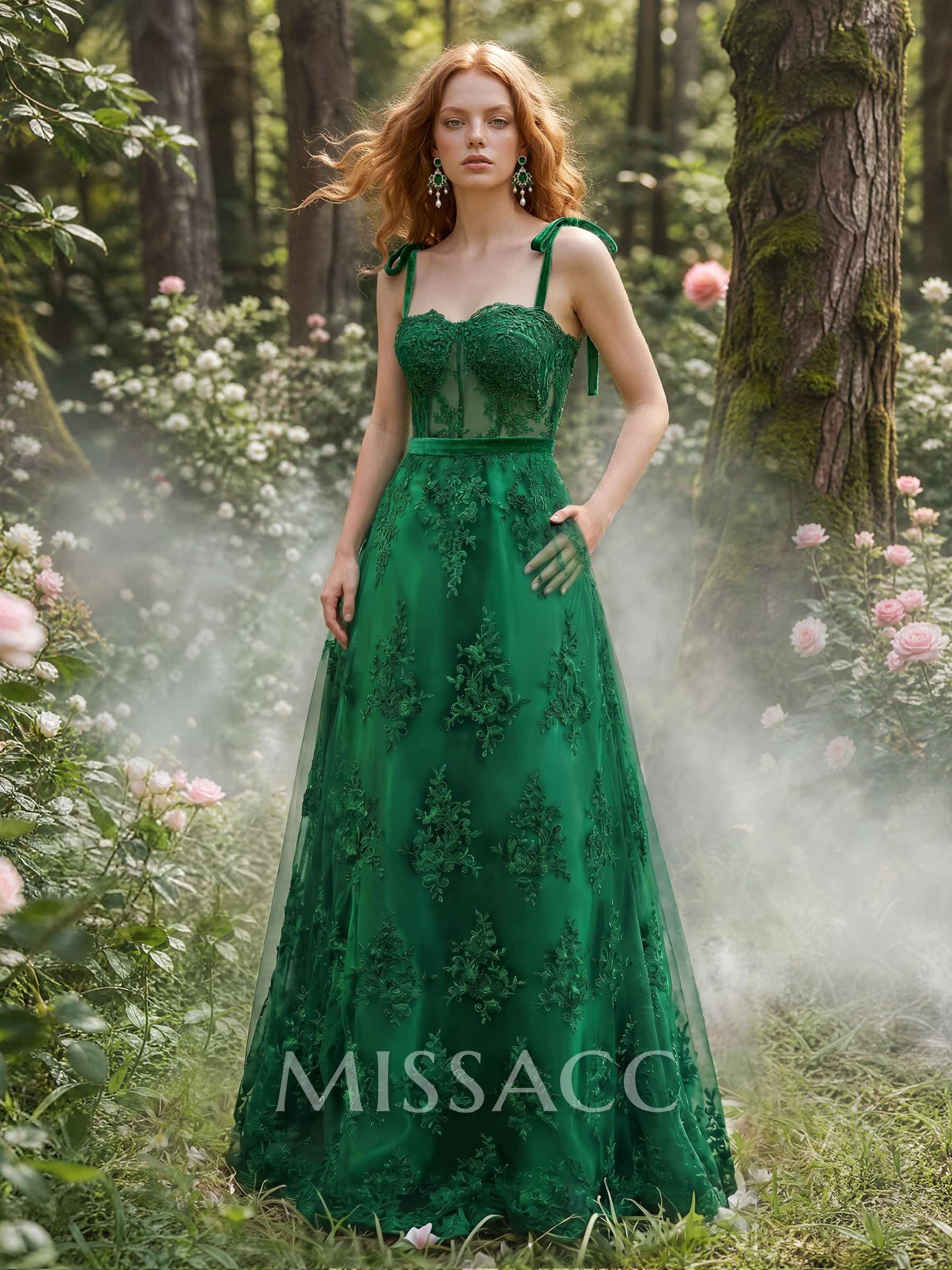 A-Line Sweetheart Sleeveless Floor-Length Lace Prom Dress A-Line Sweetheart Sleeveless Floor-Length Lace Prom Dress